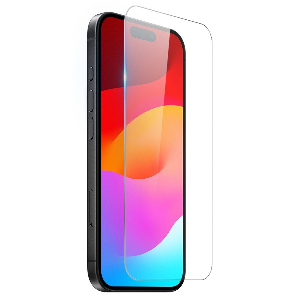 NORTHJO iPhone Air 2-i-1 Skyddspaket m. Stötabsorberande Flexibelt Plast Skal & Härdat Skärmskyddsglas - Genomskinlig