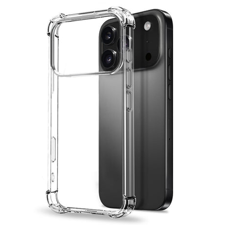 NORTHJO iPhone 17 Pro 2-i-1 Skyddspaket m. Stötabsorberande Flexibelt Plast Skal & Härdat Skärmskyddsglas - Genomskinlig