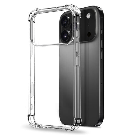 NORTHJO iPhone 17 Pro Max 2-i-1 Skyddspaket m. Stötabsorberande Flexibelt Plast Skal & Härdat Skärmskyddsglas - Genomskinlig