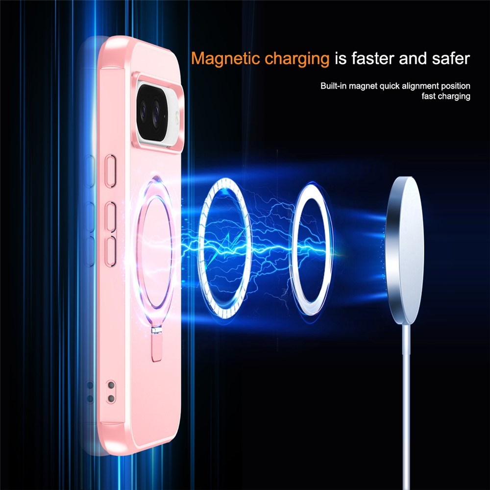 EIDERWOOD Google Pixel 10 / 10 Pro / 9 / 9 Pro Hybrid Skal med Kickstand - MagSafe Kompatibel - Rosa