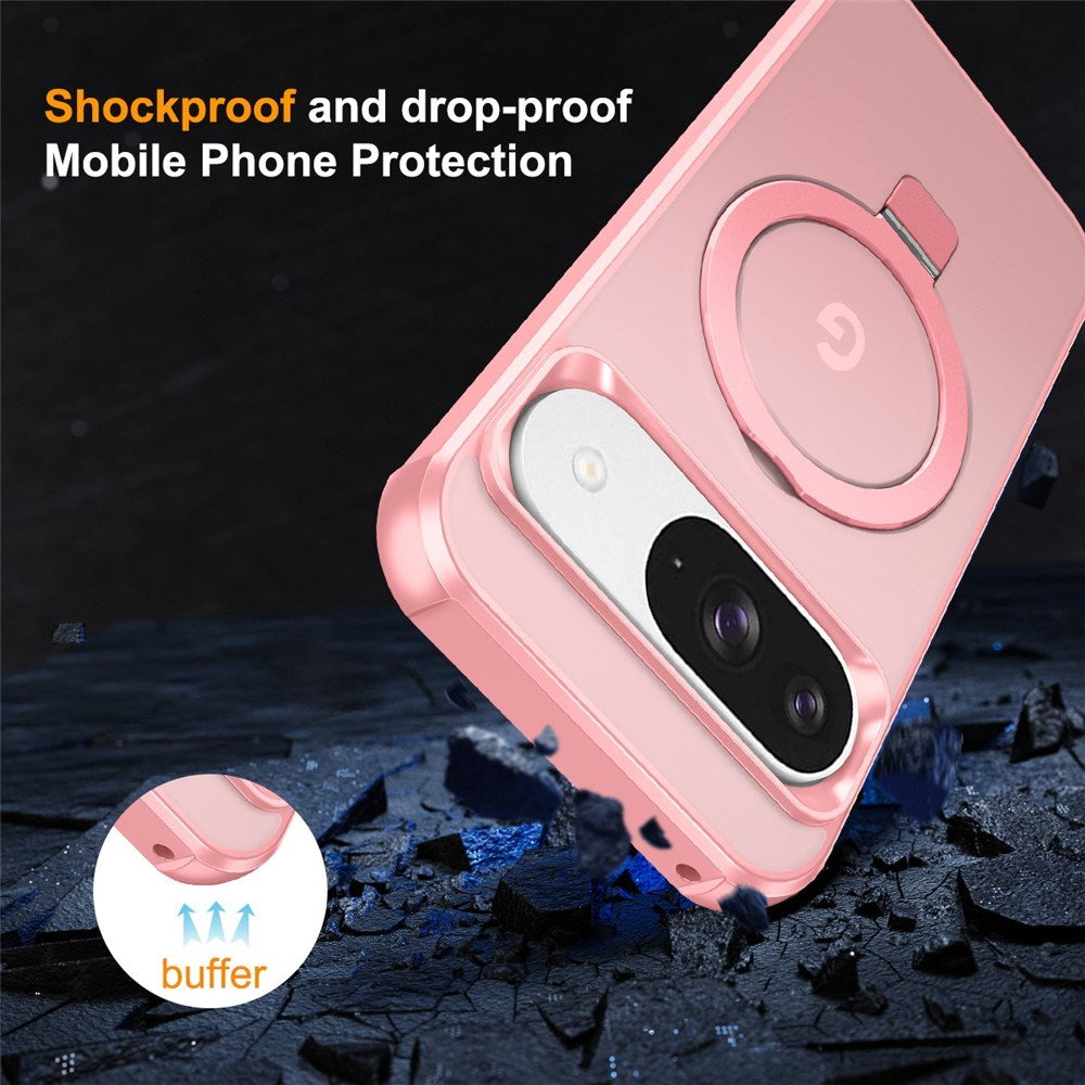 EIDERWOOD Google Pixel 10 / 10 Pro / 9 / 9 Pro Hybrid Skal med Kickstand - MagSafe Kompatibel - Rosa