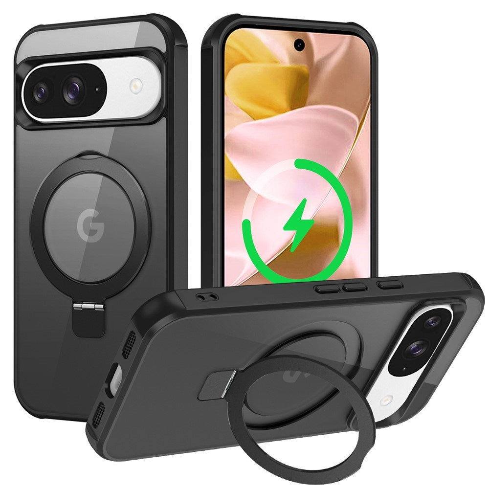 EIDERWOOD Google Pixel 10 / 10 Pro / 9 / 9 Pro Hybrid Skal med Kickstand - MagSafe Kompatibel - Svart