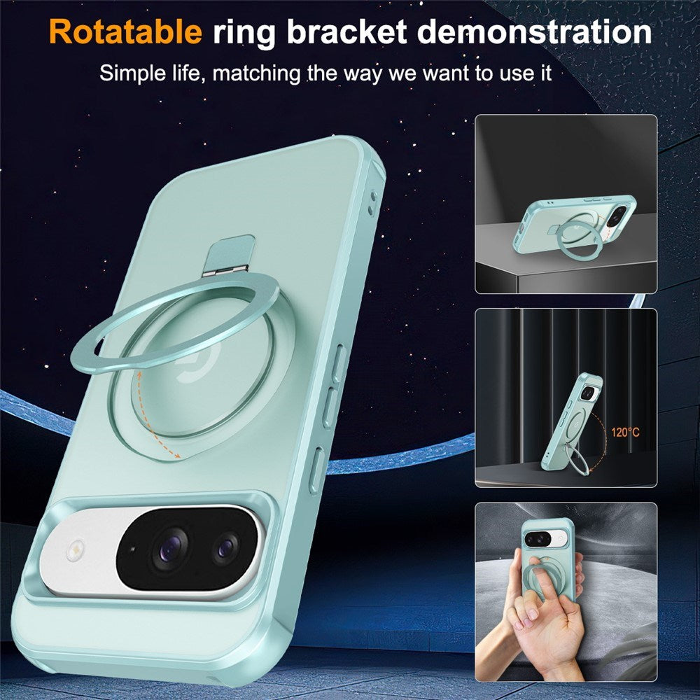 EIDERWOOD Google Pixel 10 / 10 Pro / 9 / 9 Pro Hybrid Skal med Kickstand - MagSafe Kompatibel - Ljusblå