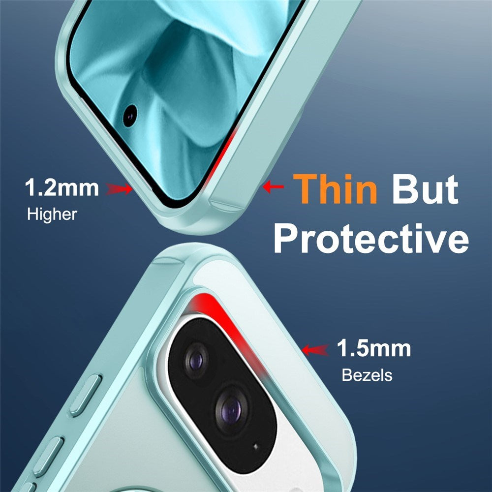 EIDERWOOD Google Pixel 10 / 10 Pro / 9 / 9 Pro Hybrid Skal med Kickstand - MagSafe Kompatibel - Ljusblå