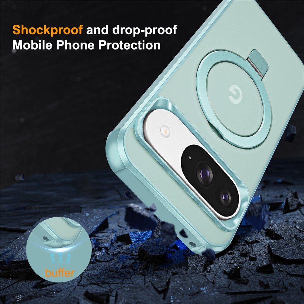 EIDERWOOD Google Pixel 10 / 10 Pro / 9 / 9 Pro Hybrid Skal med Kickstand - MagSafe Kompatibel - Ljusblå