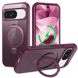 EIDERWOOD Google Pixel 10 / 10 Pro / 9 / 9 Pro Hybrid Skal med Kickstand - MagSafe Kompatibel - Vinrött