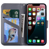 iPhone 17e / 16e Konstläder Fodral m. Figur - Grå