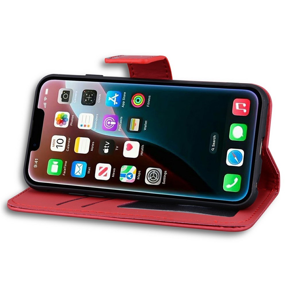 iPhone 17e / 16e Konstläder Fodral m. Figur - Röd