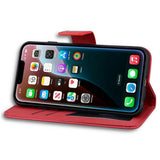 iPhone 17e / 16e Konstläder Fodral m. Figur - Röd