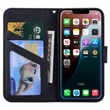 iPhone 17e / 16e Konstläder Fodral m. Figur - Svart