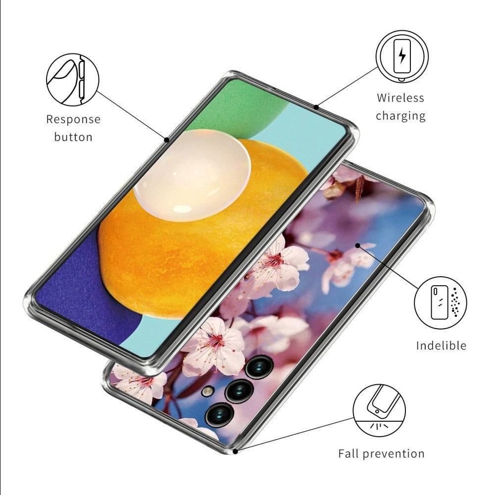 Samsung Galaxy A14 (5G) Flexibelt Skal - Rosa Blommor