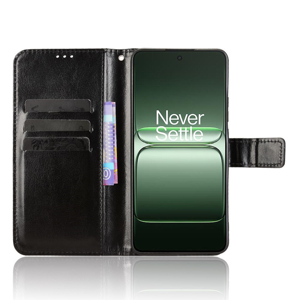 EIDERWOOD OnePlus Nord CE5 Konstläder Flip Fodral m. Rem - Svart