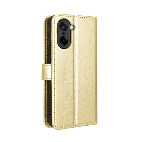 EIDERWOOD OnePlus Nord CE5 Konstläder Flip Fodral m. Rem - Guld