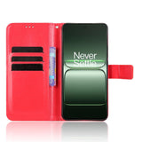 EIDERWOOD OnePlus Nord CE5 Konstläder Flip Fodral m. Rem - Röd