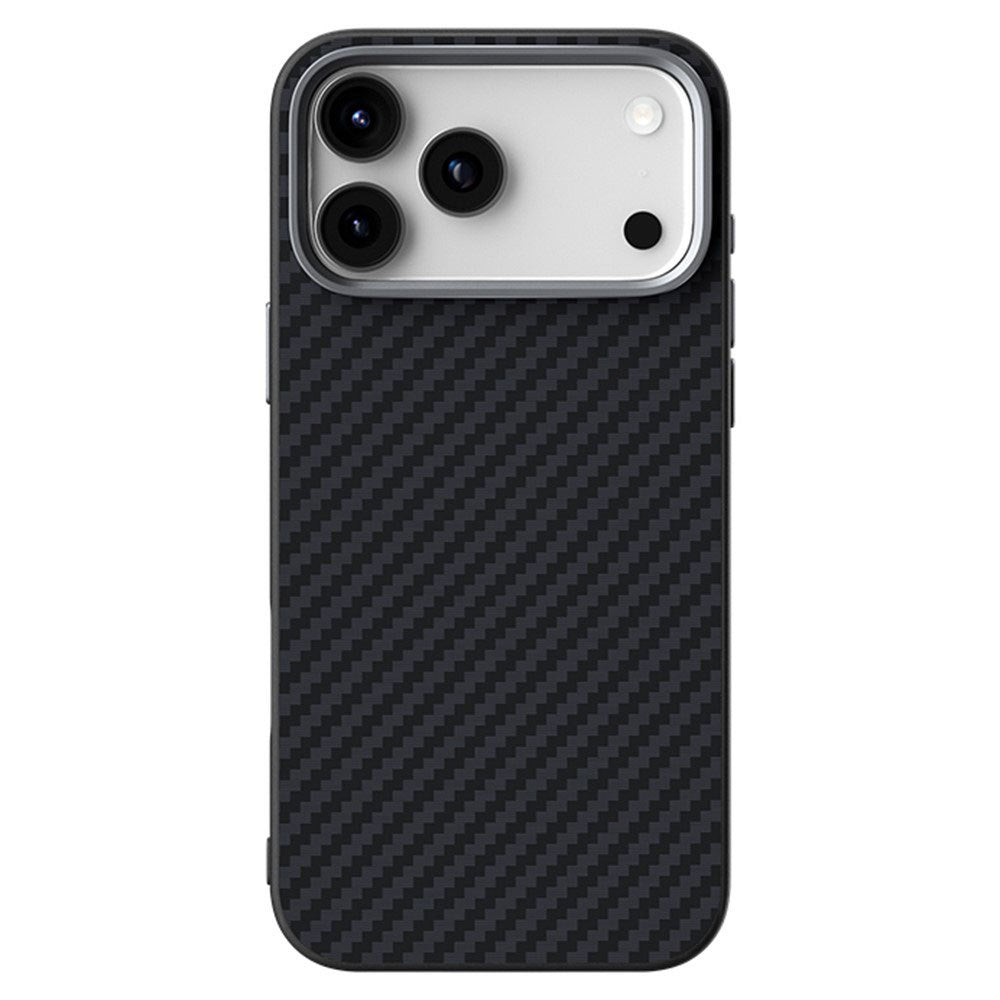 iPhone 18 Pro / 17 Pro ABEEL Hybrid Skal med Kolfiberstruktur - MagSafe Kompatibel - Svart