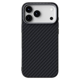 iPhone 18 Pro / 17 Pro ABEEL Hybrid Skal med Kolfiberstruktur - MagSafe Kompatibel - Svart