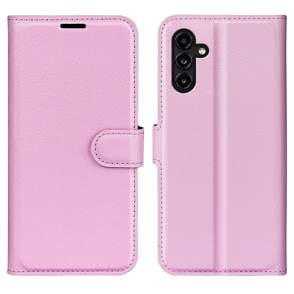 Samsung Galaxy A14 (5G) Plånboksfodral Litchi-textur - Rosa