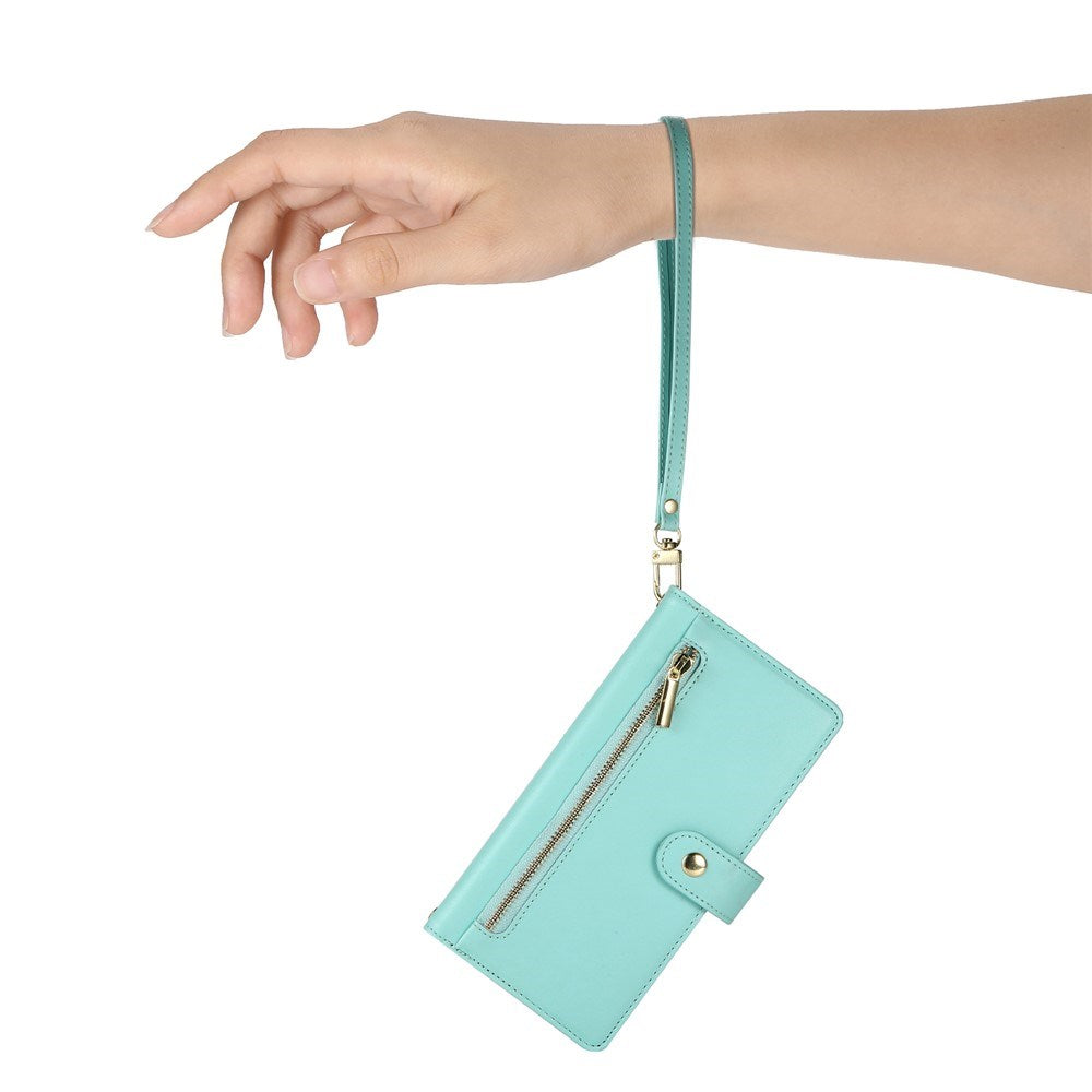 EIDERWOOD iPhone Air Fodral med Korthållare / Blixtlåsficka / Rem - Turkos