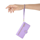 EIDERWOOD iPhone 17 Pro Fodral med Korthållare / Blixtlåsficka / Rem - Lila