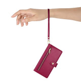 EIDERWOOD iPhone 17 Pro Max Fodral med Korthållare / Blixtlåsficka / Rem - Röd