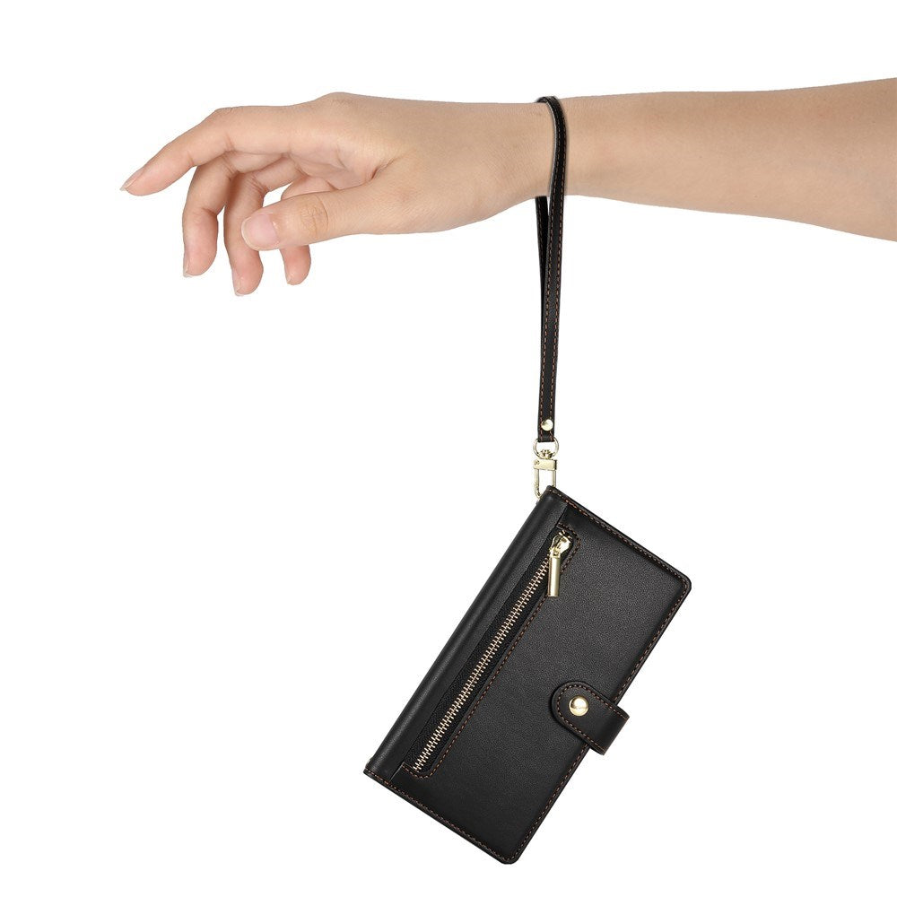 EIDERWOOD iPhone 17 Pro Max Fodral med Korthållare / Blixtlåsficka / Rem - Svart