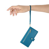 EIDERWOOD iPhone 17 Pro Max Fodral med Korthållare / Blixtlåsficka / Rem - Blå