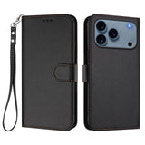iPhone 18 Pro Max / 17 Pro Max EIDERWOOD Konstläder Fodral m. Rem - Svart