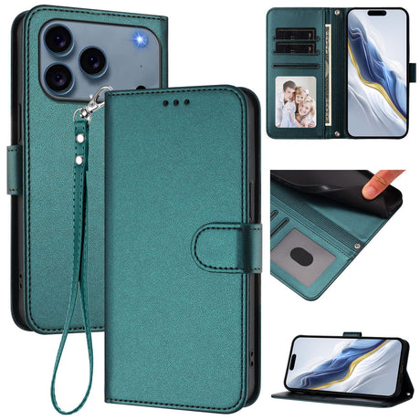 iPhone 18 Pro Max / 17 Pro Max EIDERWOOD Konstläder Fodral m. Rem - Grön