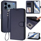 iPhone 18 Pro Max / 17 Pro Max EIDERWOOD Konstläder Fodral m. Rem - Blå
