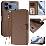 iPhone 18 Pro Max / 17 Pro Max EIDERWOOD Konstläder Fodral m. Rem - Brun