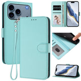 iPhone 18 Pro Max / 17 Pro Max EIDERWOOD Konstläder Fodral m. Rem - Ljusblå