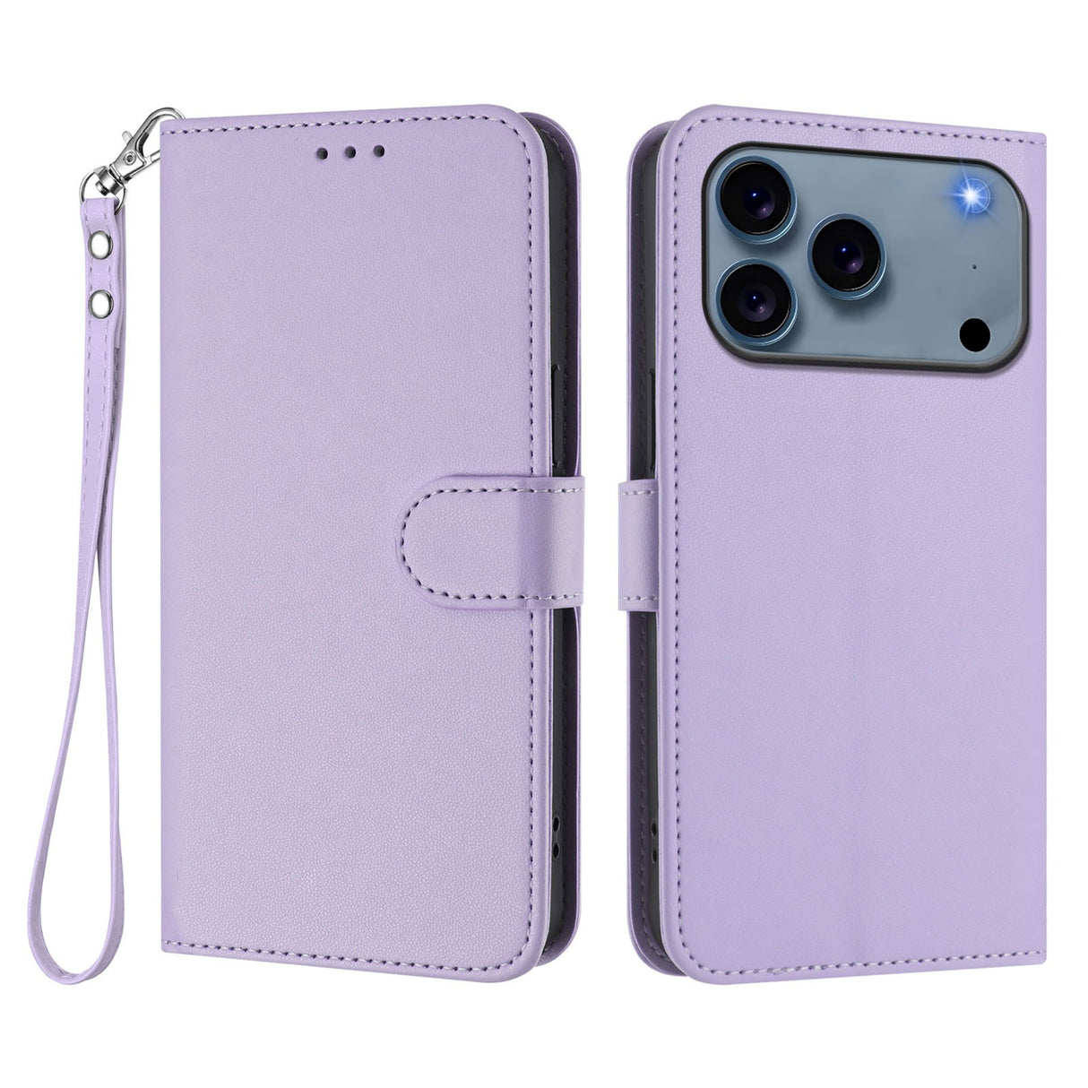 iPhone 18 Pro Max / 17 Pro Max EIDERWOOD Konstläder Fodral m. Rem - Ljuslila