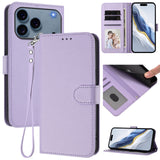 iPhone 18 Pro Max / 17 Pro Max EIDERWOOD Konstläder Fodral m. Rem - Ljuslila