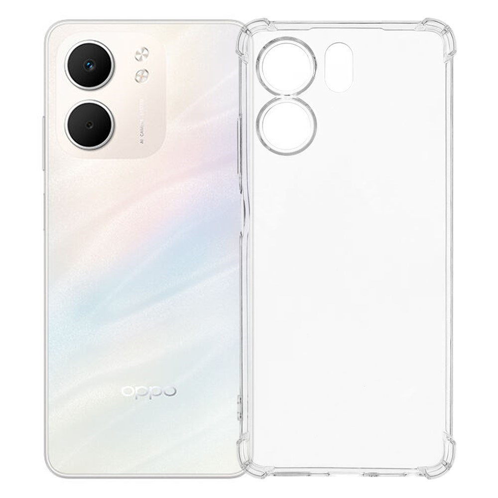 Oppo A5x (5G) / Oppo A5x (4G) EIDERWOOD Plast Skal med Stötdämpande Hörn - Transparent