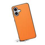 EIDERWOOD iPhone 17 Hybrid Plast Skal med Läderstruktur - Orange