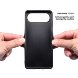 EIDERWOOD iPhone Air Hybrid Plast Skal med Läderstruktur - Svart