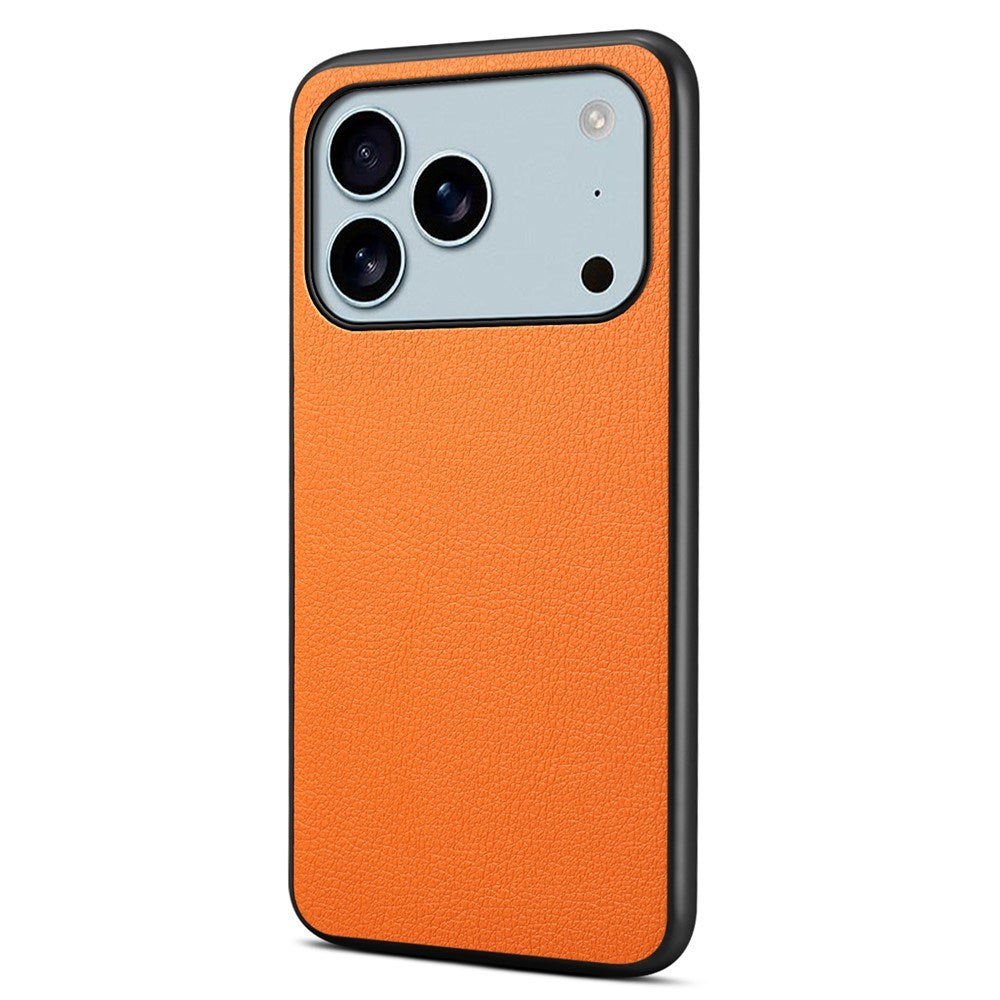 EIDERWOOD iPhone 17 Pro Max Hybrid Plast Skal med Läderstruktur - Orange