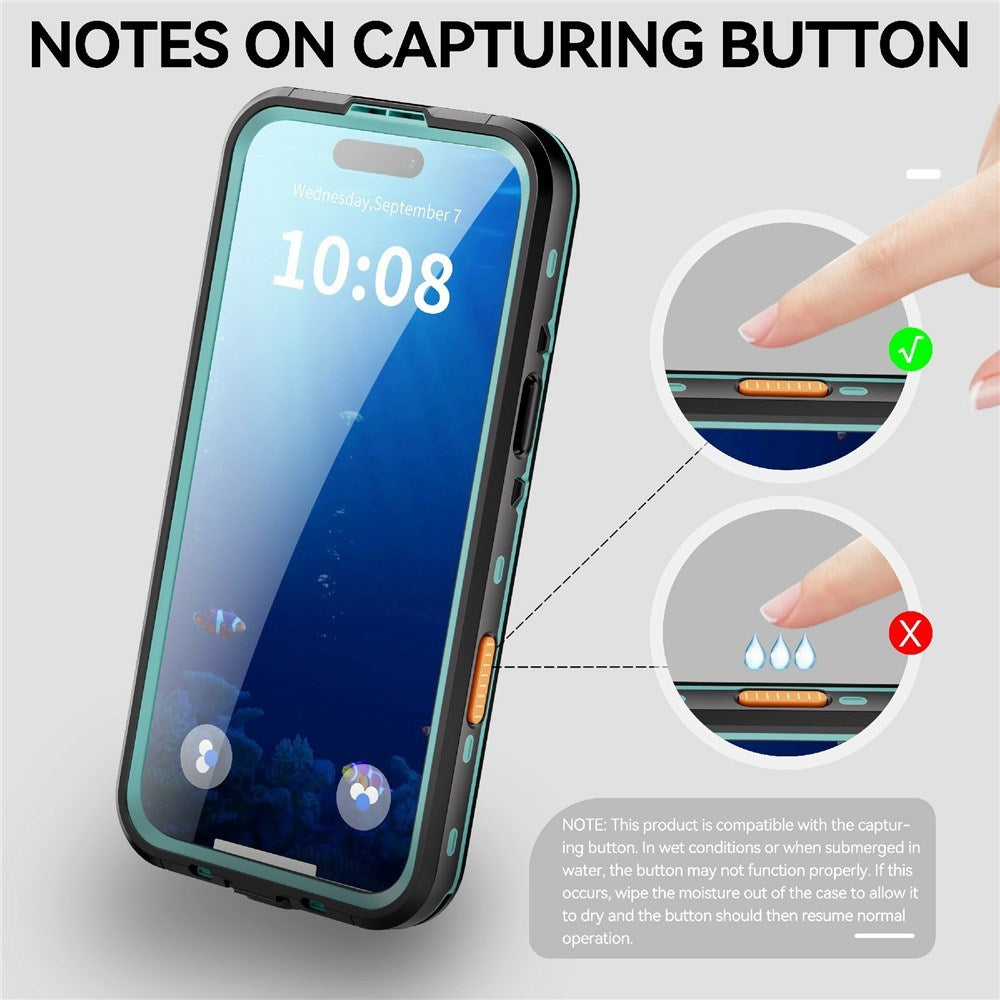 EIDERWOOD iPhone 17 Pro Max Vattentätt Hantverkar Skal m. Skärmskydd & Rem - MagSafe Kompatibel - Blå