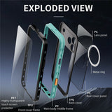 EIDERWOOD iPhone 17 Pro Max Vattentätt Hantverkar Skal m. Skärmskydd & Rem - MagSafe Kompatibel - Blå