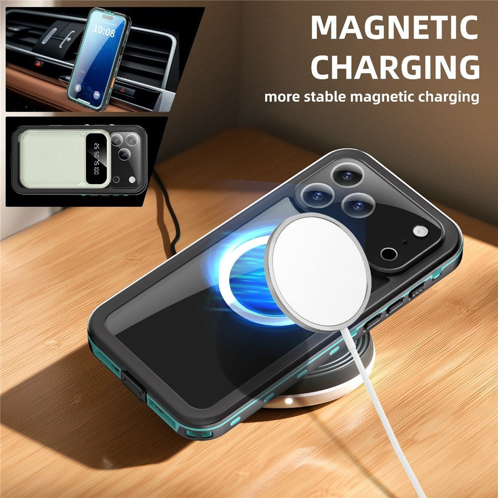 EIDERWOOD iPhone 17 Pro Max Vattentätt Hantverkar Skal m. Skärmskydd & Rem - MagSafe Kompatibel - Blå