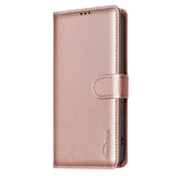EIDERWOOD Samsung Galaxy S25 FE Konstläder Plånboksfodral med Ståfunktion - Rose Gold