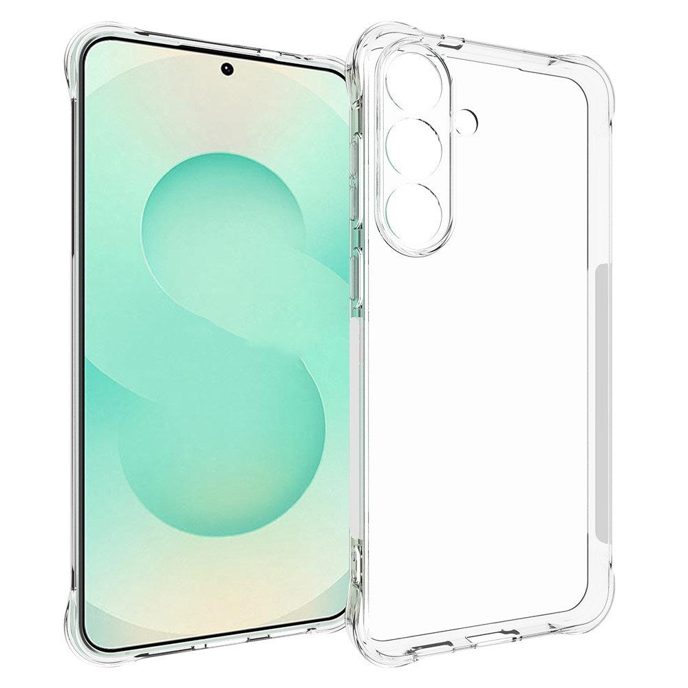 EIDERWOOD Samsung Galaxy S25 FE Flexibelt Plast Skal med Förstärkta Hörn - Genomskinlig