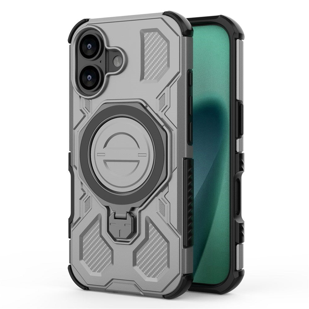 EIDERWOOD iPhone 17 Håndverkerdeksel med Magnetisk Kickstand – MagSafe Kompatibel – Grå