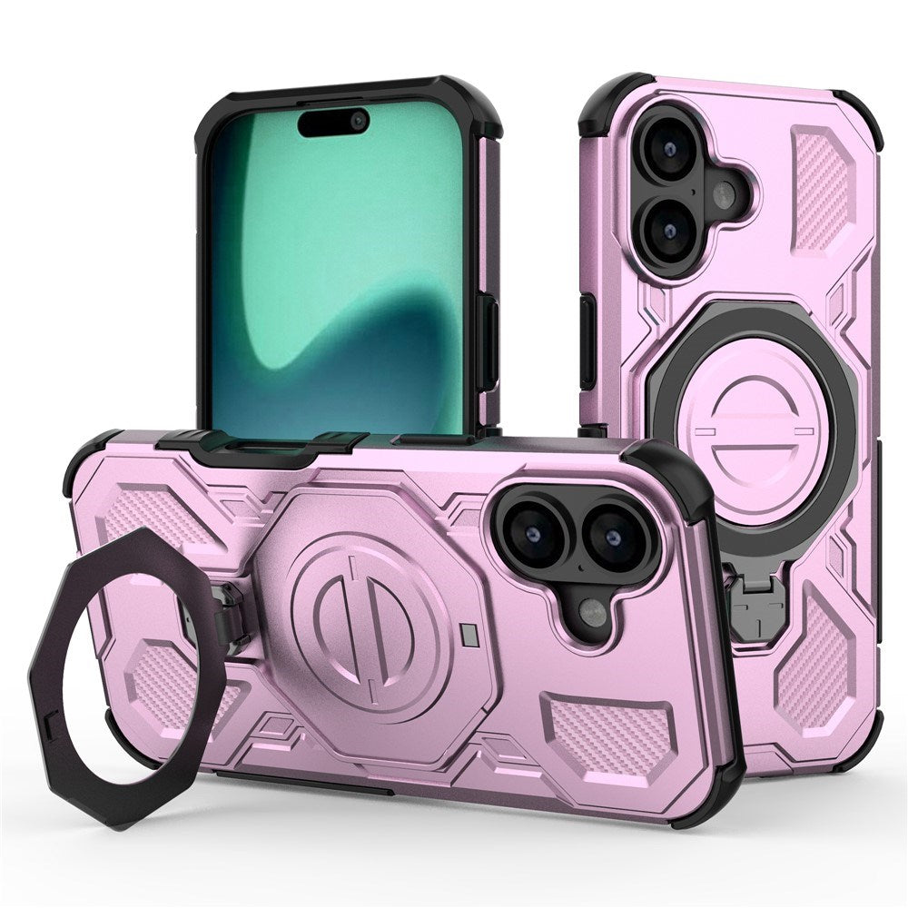EIDERWOOD iPhone 17 Tåligt Skal med Magnetiskt Kickstand - MagSafe Kompatibel - Rosa
