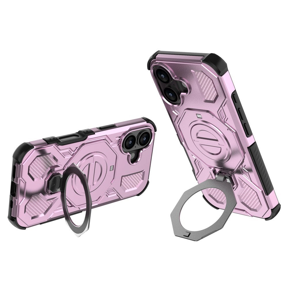 EIDERWOOD iPhone 17 Tåligt Skal med Magnetiskt Kickstand - MagSafe Kompatibel - Rosa