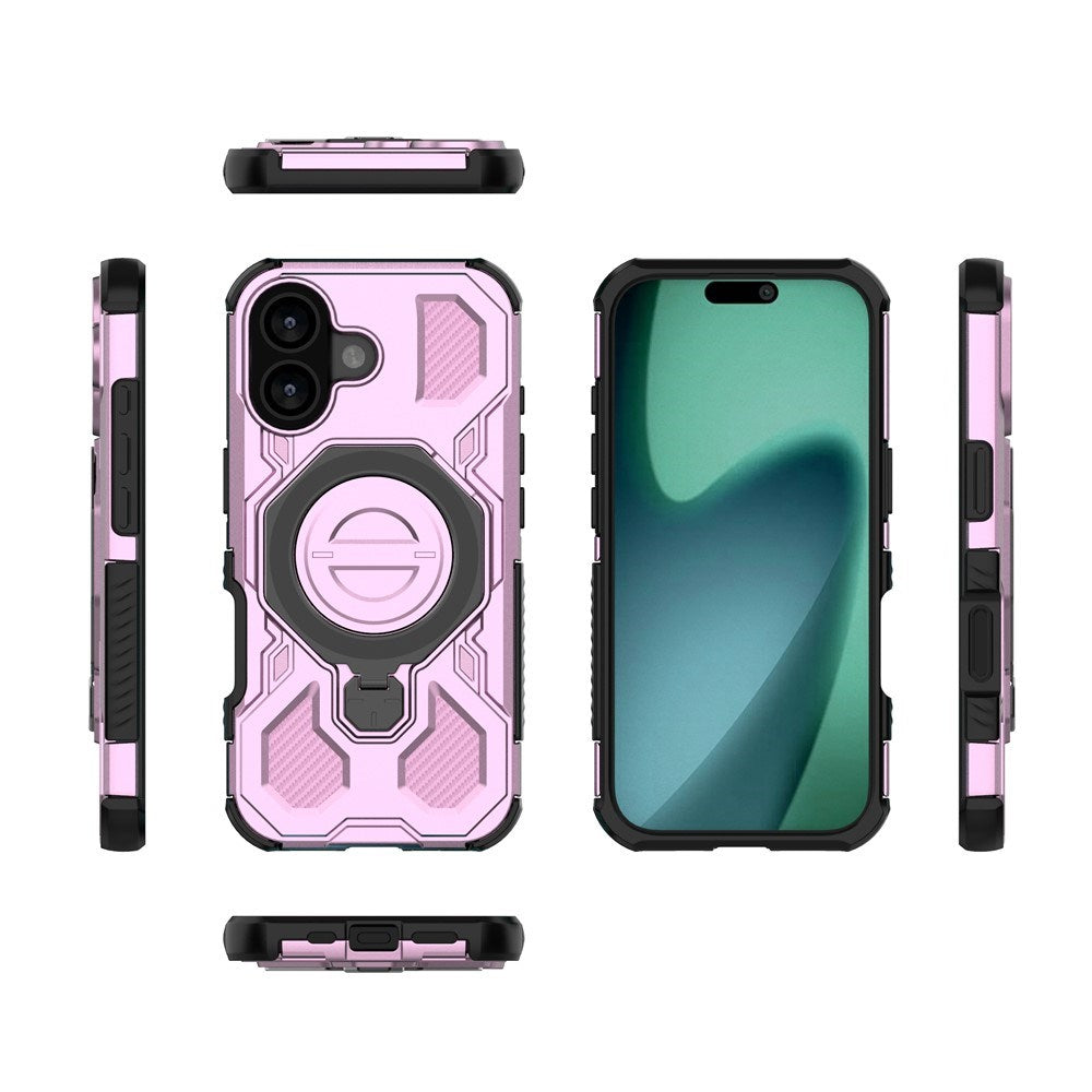 EIDERWOOD iPhone 17 Tåligt Skal med Magnetiskt Kickstand - MagSafe Kompatibel - Rosa