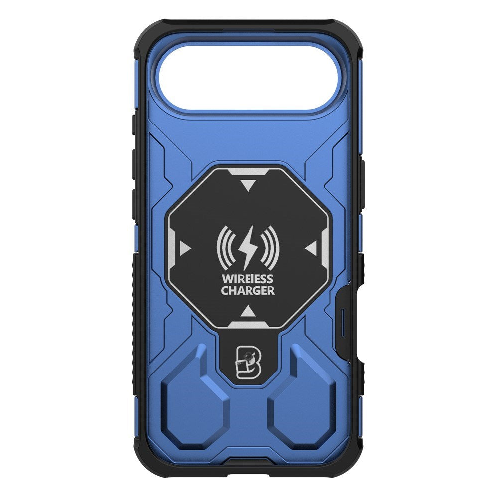 EIDERWOOD iPhone Air Tåligt Skal med Magnetiskt Kickstand - MagSafe Kompatibel - Blå