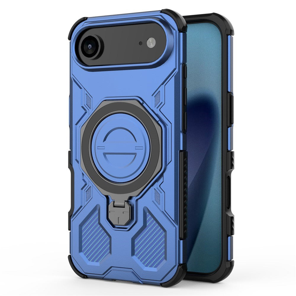 EIDERWOOD iPhone Air Tåligt Skal med Magnetiskt Kickstand - MagSafe Kompatibel - Blå