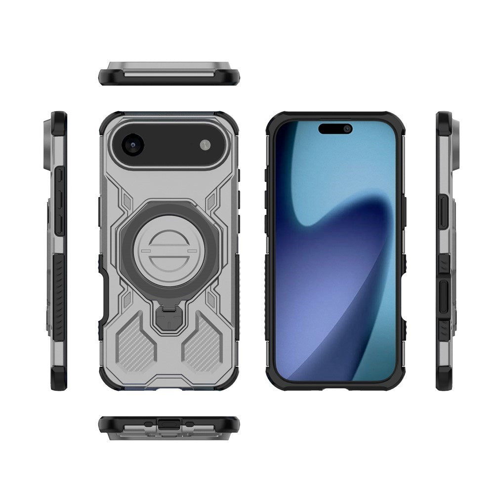 EIDERWOOD iPhone Air Tåligt Skal med Magnetiskt Kickstand - MagSafe Kompatibel - Grå