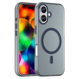 EIDERWOOD iPhone 17 Hybrid Plast Skal - MagSafe Kompatibel - Matte Genomskinlig / Mörkblå